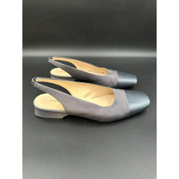 Vintage Adrienne Vittadini Ladies Shoes Arianna / Satin Charcoal Size 8 Gorgeous - Picture 3 of 12